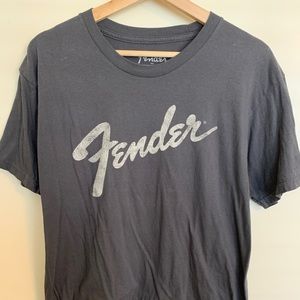 Mens Fender Logo Short Sleeve Tee - Medium - Gray